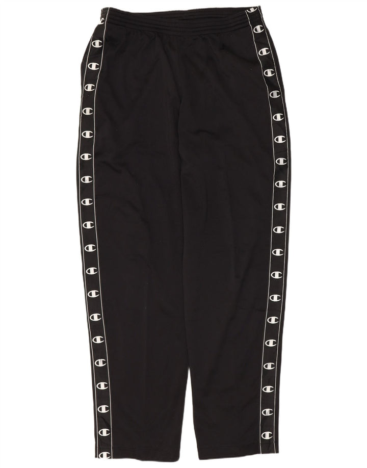 Pantaloni da tuta grafici da uomo CHAMPION grandi in poliestere nero
