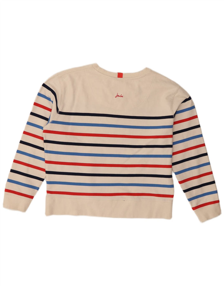 Felpa oversize da donna Joules UK 10 Small Off White Striped