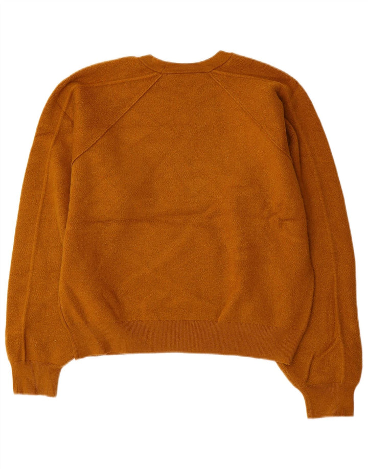 Maglione girocollo oversize corto da donna ZARA UK 10 piccolo marrone