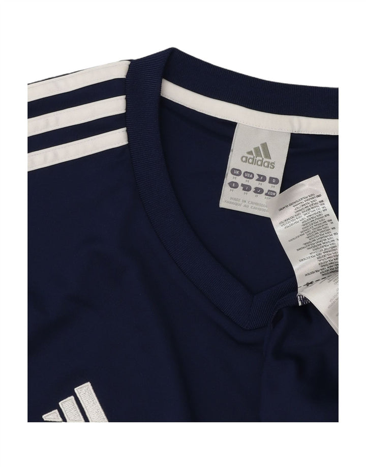 ADIDAS Mens Climalite T-Shirt Top Medium Navy Blue Polyester