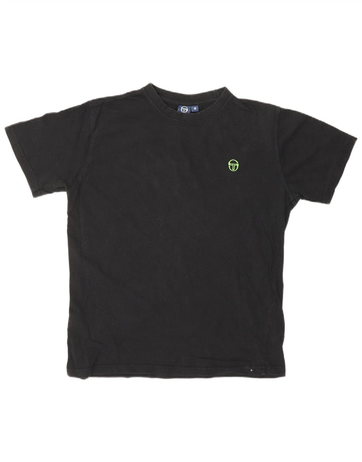 SERGIO TACCHINI T-shirt da donna Top UK 14 cotone nero medio