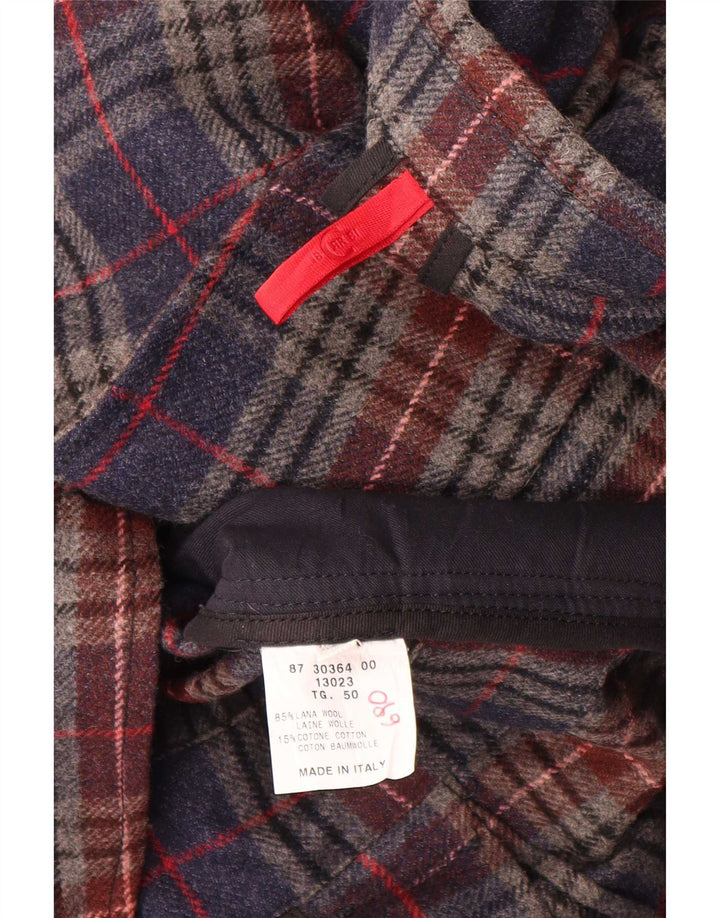 Cerruti Giacca blazer a 3 bottoni da uomo IT 50 grande scozzese multicolore in lana