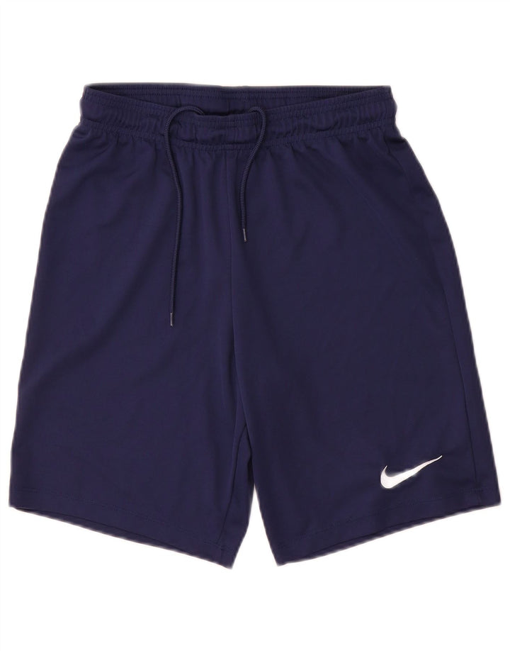 Pantaloncini sportivi Nike Dri Fit da uomo piccoli in poliestere blu navy