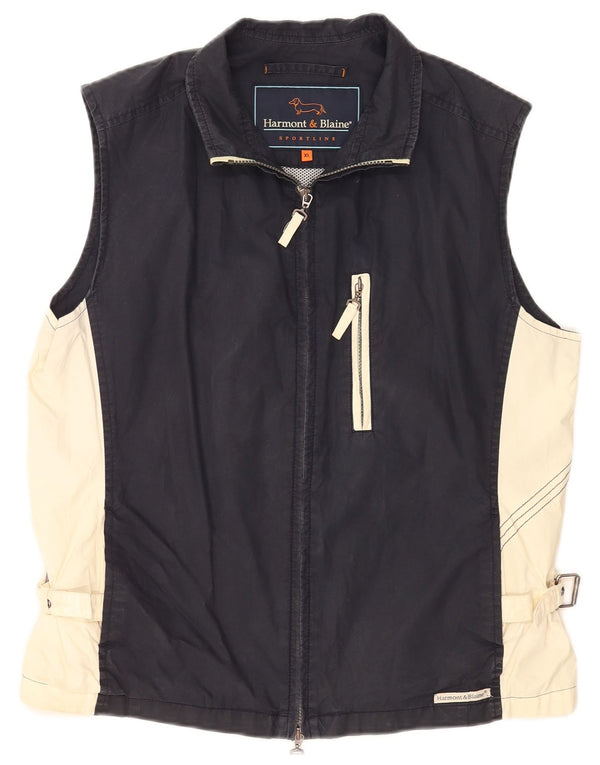 Gilet da uomo Harmont & Blaine UK 42 XL Blu navy in cotone color block