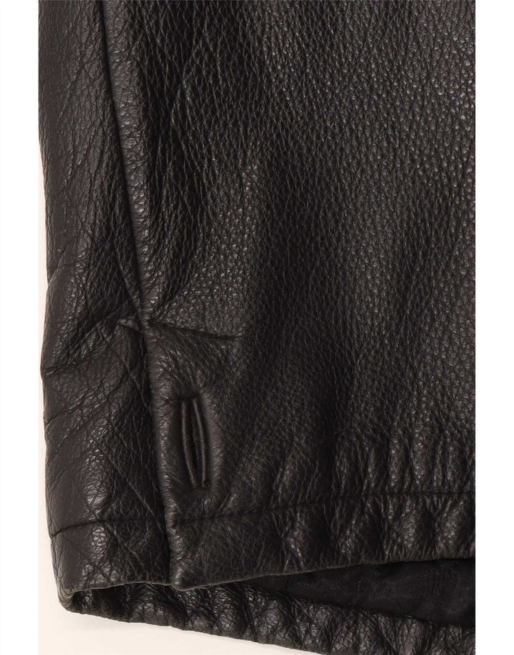 Giacca in pelle da uomo Angelo Litrico XL nera classica