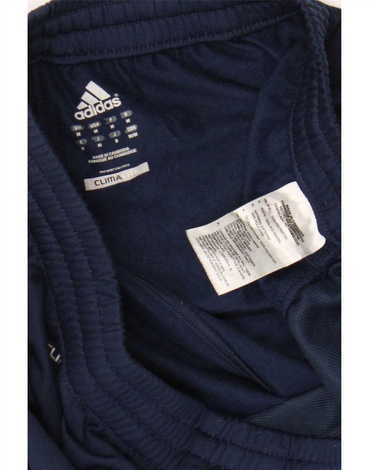 Pantaloni da tuta Adidas Climalite da uomo medi in poliestere blu navy