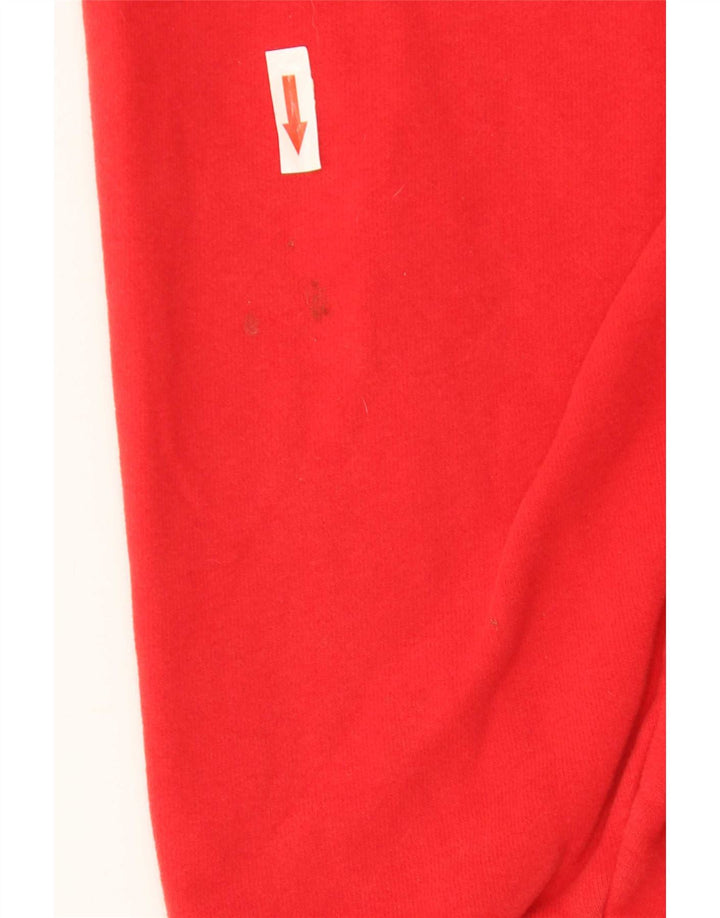 Felpa da uomo con collo con zip Superdry, maglione grande, cotone rosso