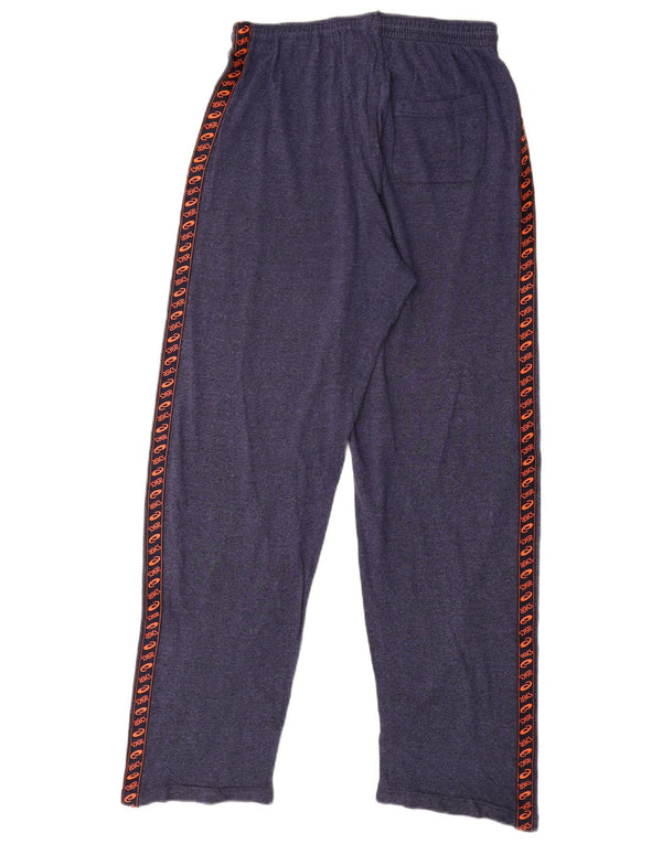Pantaloni da tuta con grafica ASICS da uomo, grandi, in cotone color block blu navy
