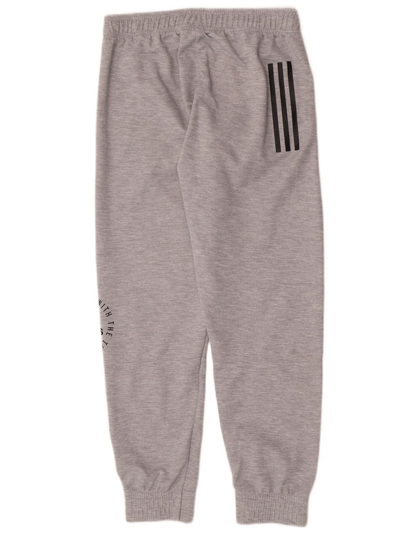 Pantaloni da tuta grafica da uomo Adidas Joggers in poliestere grigio medio
