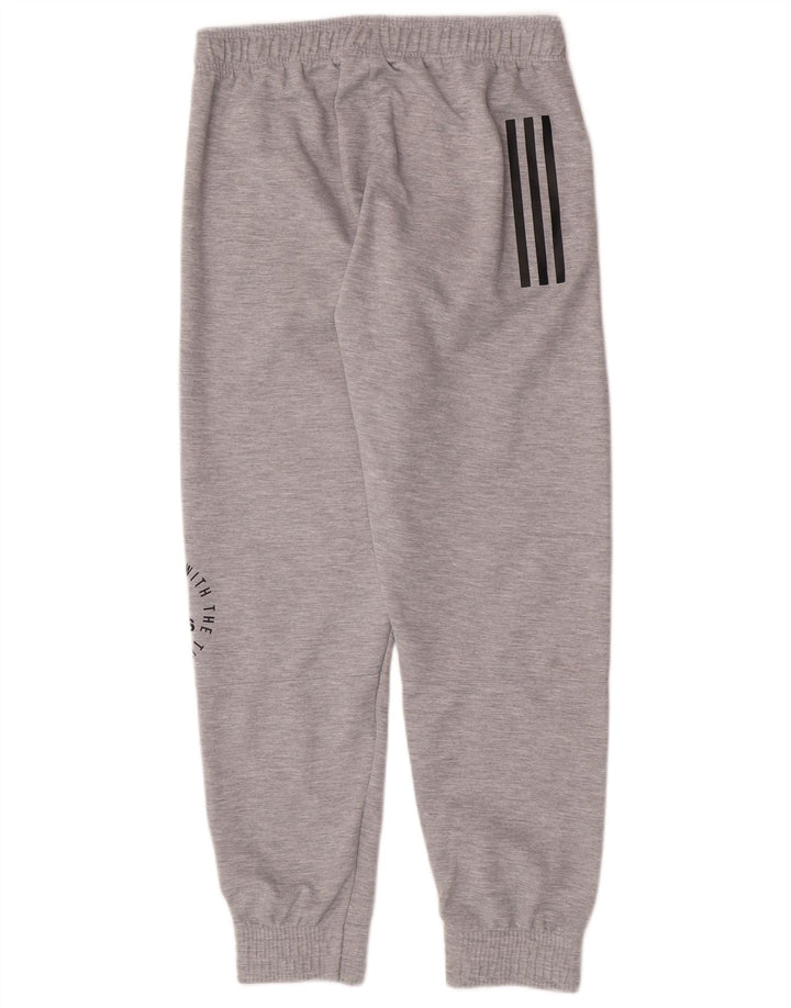 Pantaloni da tuta grafica da uomo Adidas Joggers in poliestere grigio medio