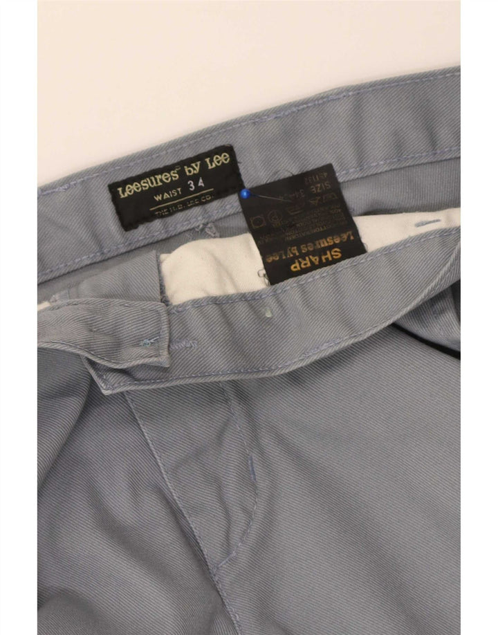 Pantaloni chino dritti da uomo Lee Sharp Fit W34 L34 cotone grigio
