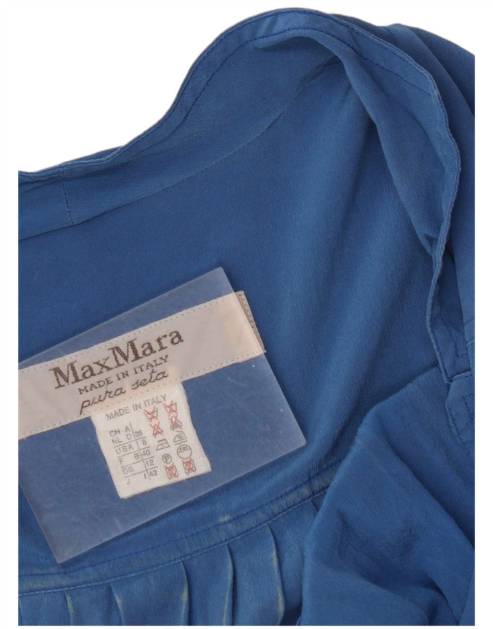 MAX MARA Abito camicia oversize a maniche corte da donna UK 12 Blu medio