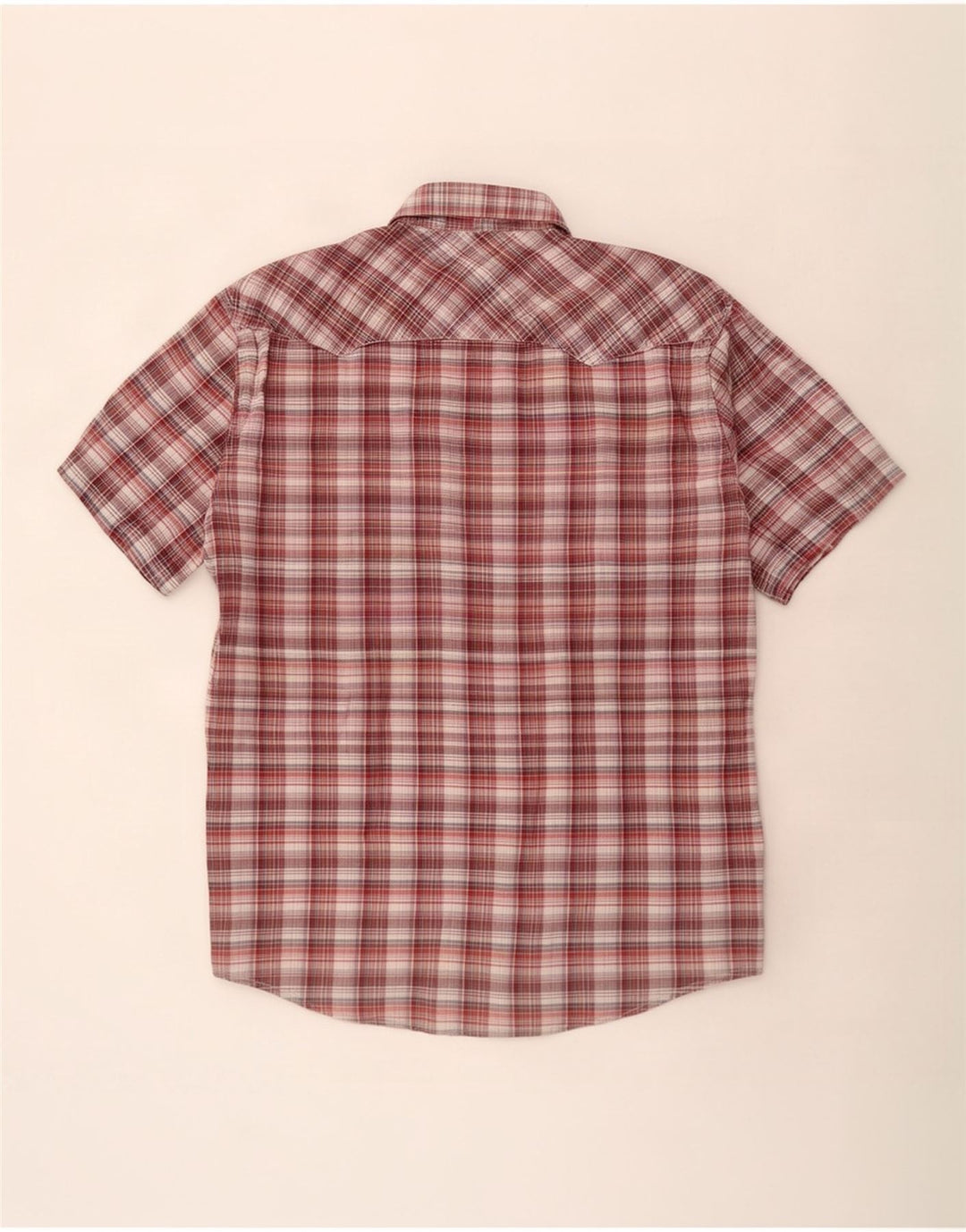 Camicia a maniche corte da uomo Levi's XL in cotone a quadri marrone