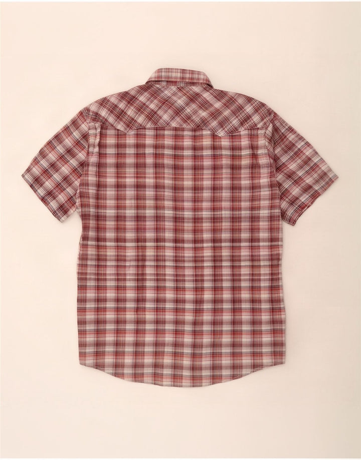 Camicia a maniche corte da uomo Levi's XL in cotone a quadri marrone