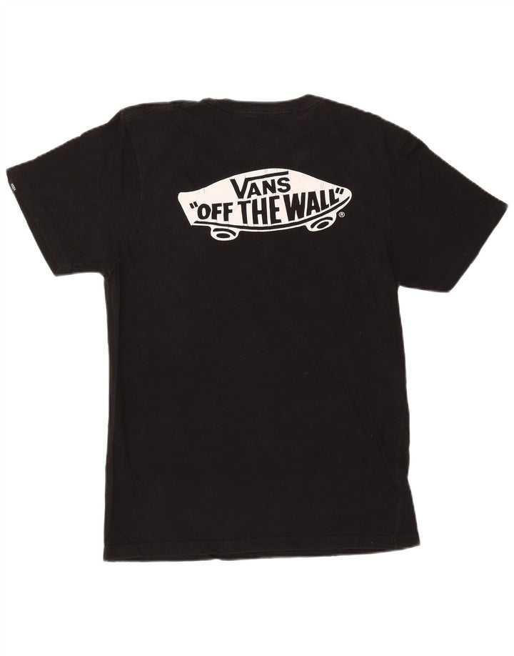 T-shirt grafica personalizzata da uomo VANS Top in cotone nero medio