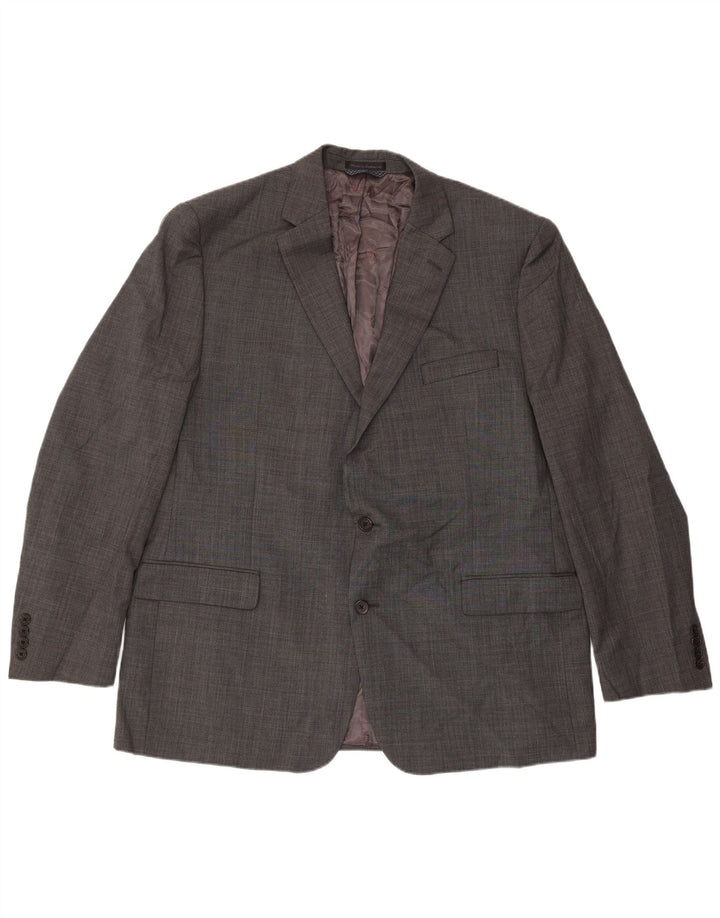 Giacca blazer a 2 bottoni lunga da uomo Ralph Lauren UK 46 2XL grigio classico