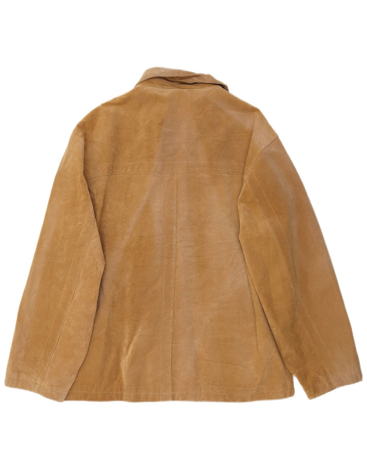 Giacca in pelle scamosciata da uomo LERROS UK 42 XL in pelle beige