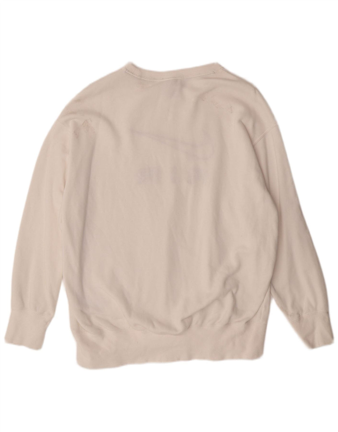 NIKE Felpa grafica da uomo con vestibilità ampia, XS, cotone bianco