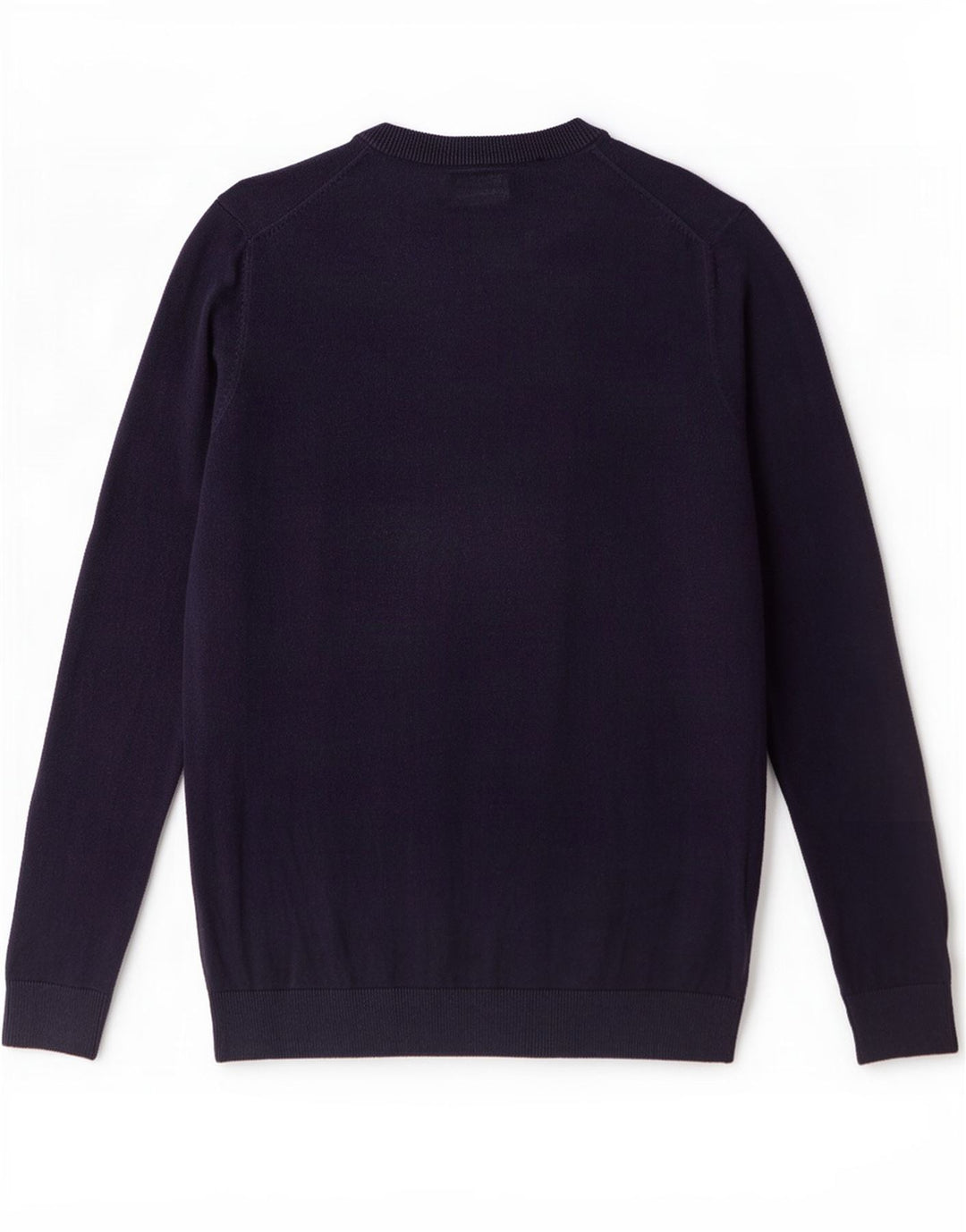Guess Maglione da uomo con scollo a V in cotone medio blu navy