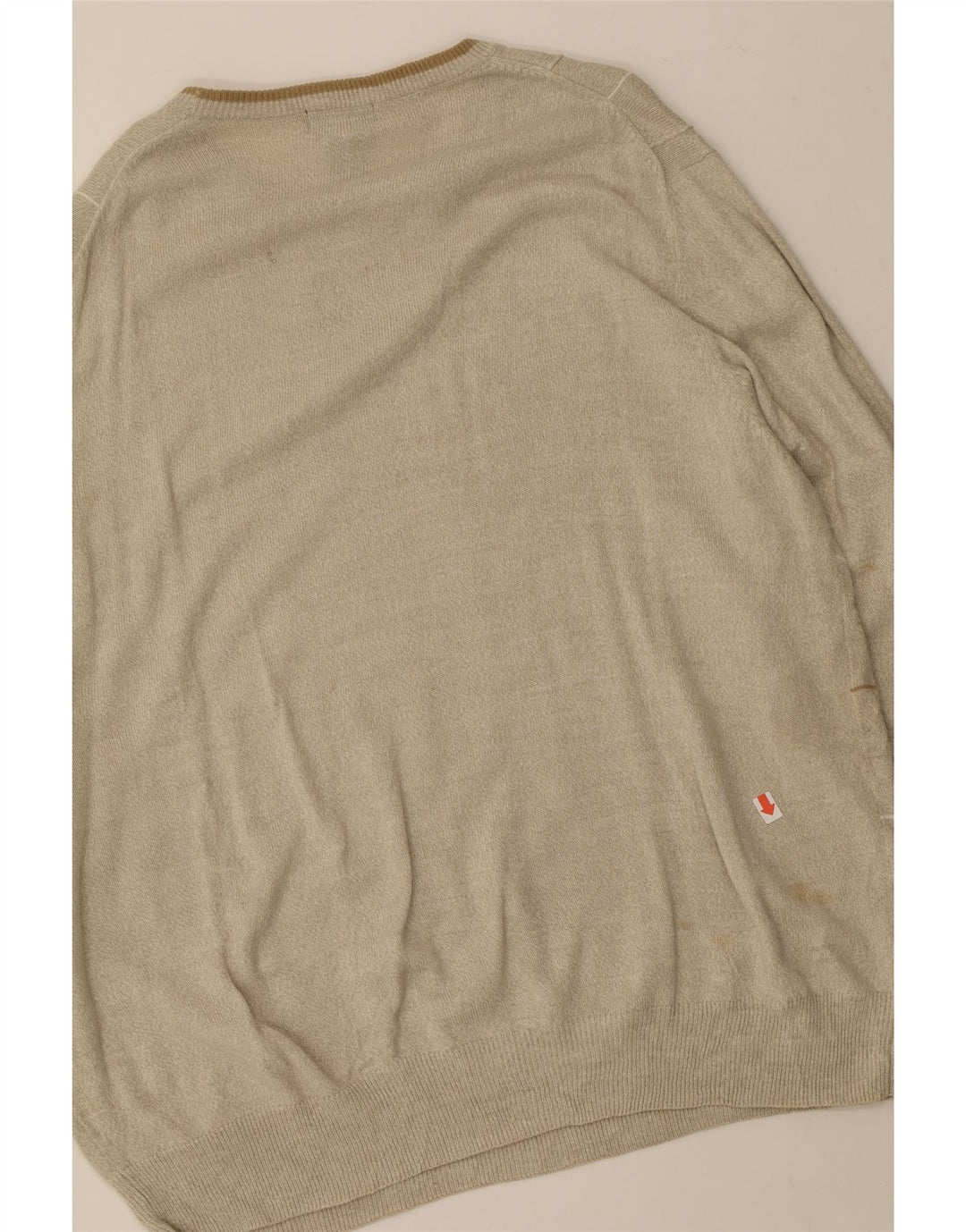 DOCKERS Mens Crew Neck Jumper Sweater XL Beige Check Acrylic Vintage Dockers and Second-Hand Dockers from Messina Hembry 