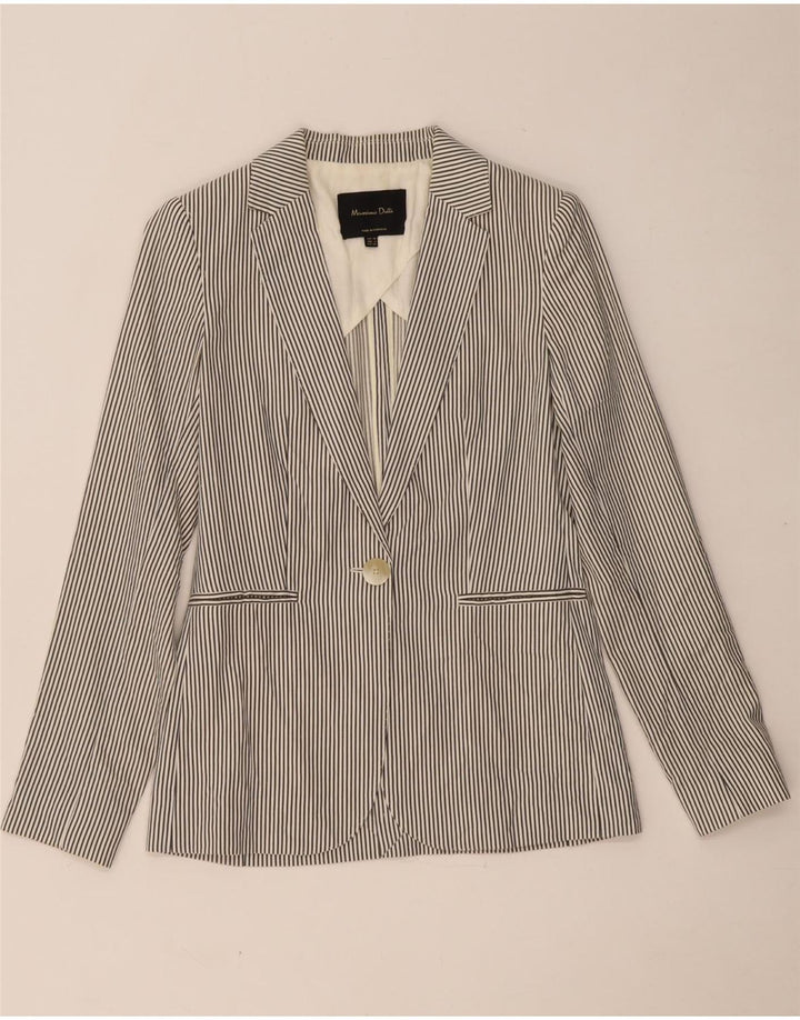 MASSIMO DUTTI Giacca blazer da donna a 1 bottone EU 34 2XS Gessato grigio