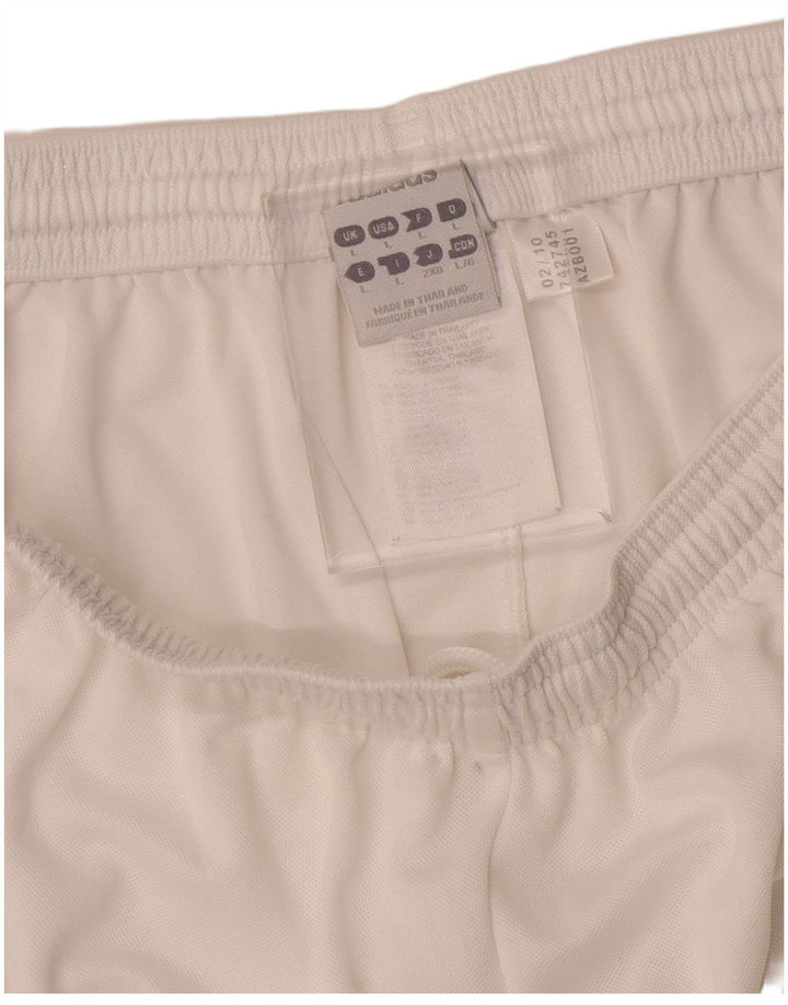 Pantaloncini sportivi Adidas Climalite da uomo grandi in poliestere bianco
