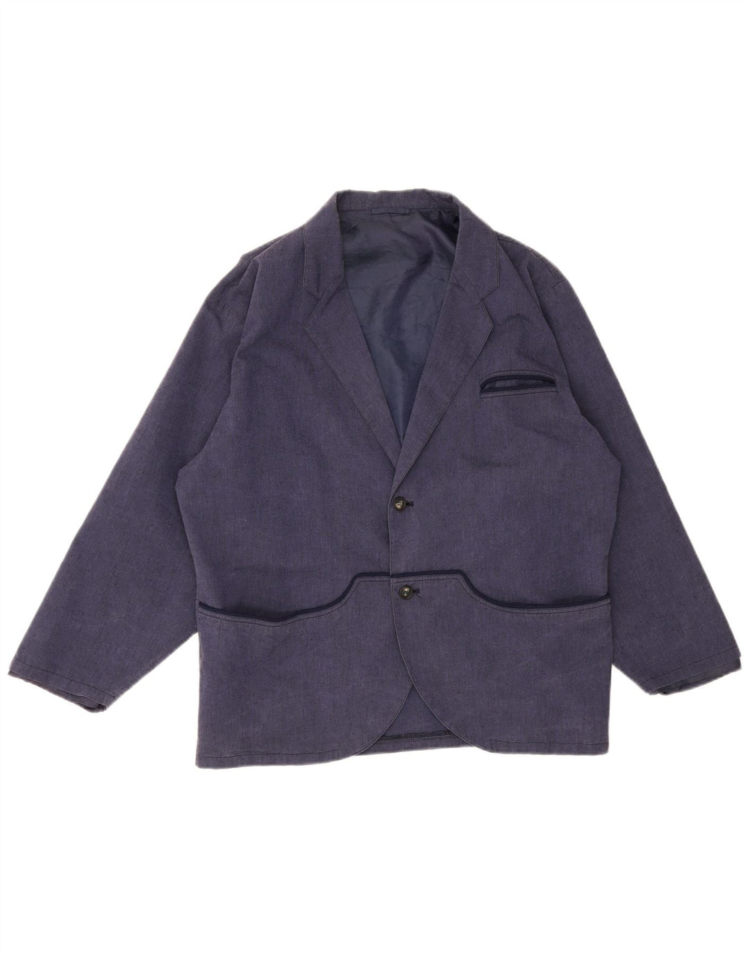 Giacca blazer vintage da uomo a 2 bottoni IT 48 blu navy medio