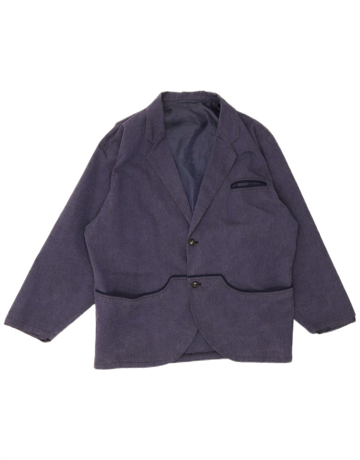 Giacca blazer vintage da uomo a 2 bottoni IT 48 blu navy medio