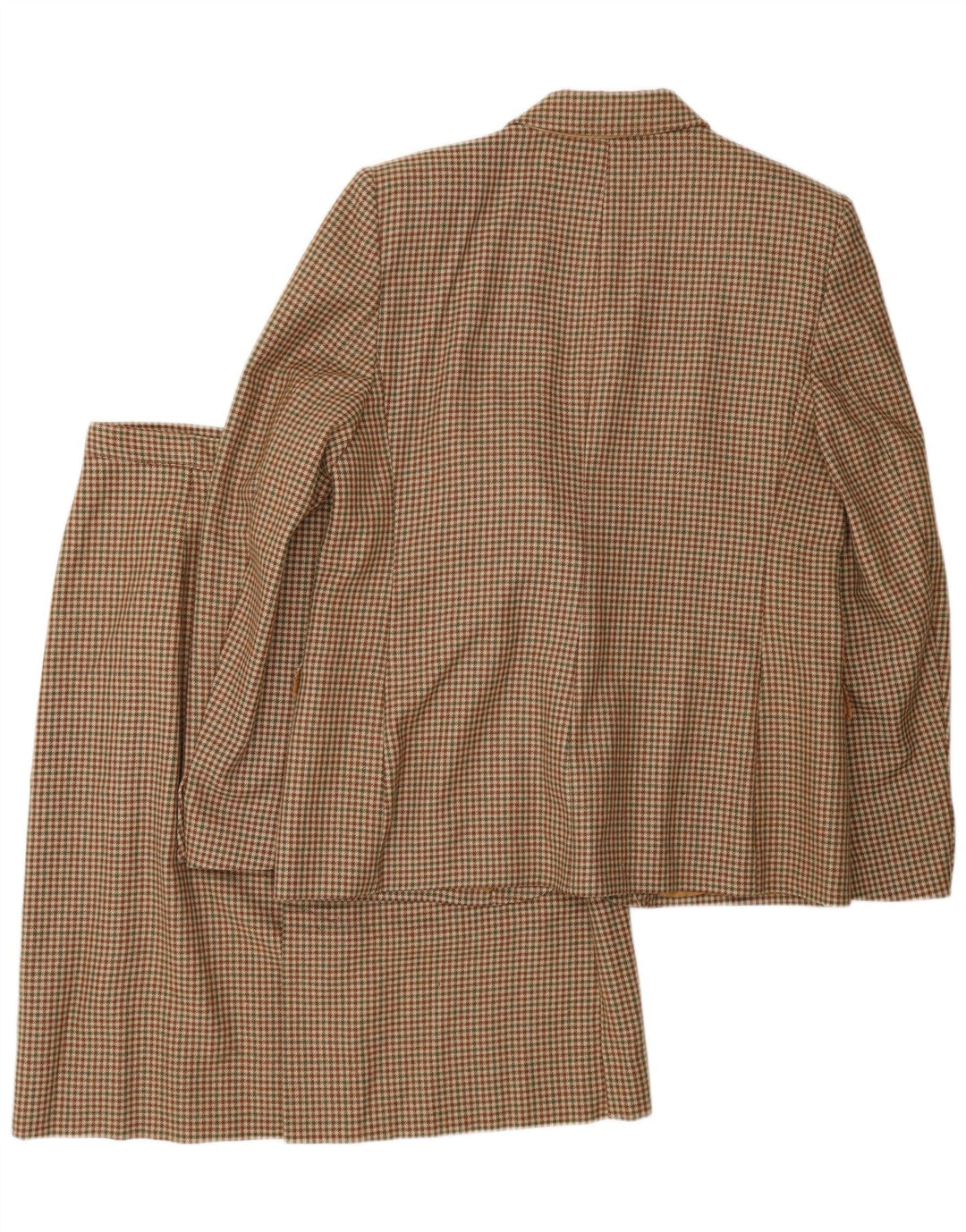 Set gonna vintage da donna a 2 bottoni IT 48 XL pied de poule marrone