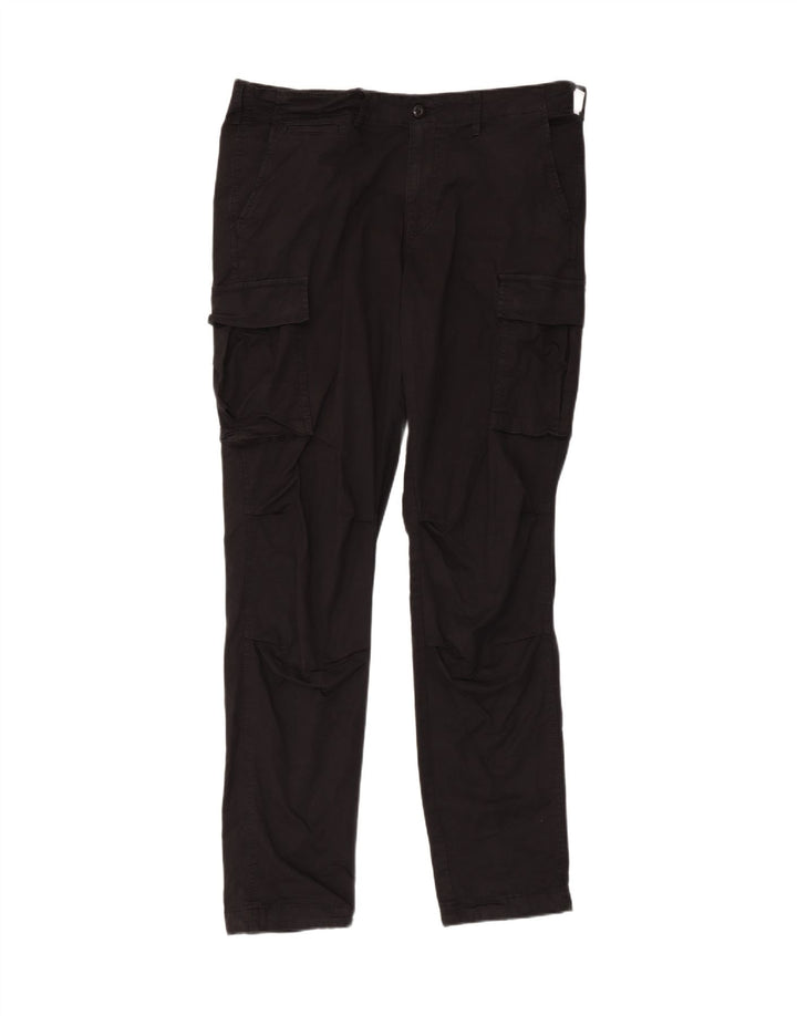 Pantaloni cargo slim da uomo Jack & Jones W34 L34 cotone nero