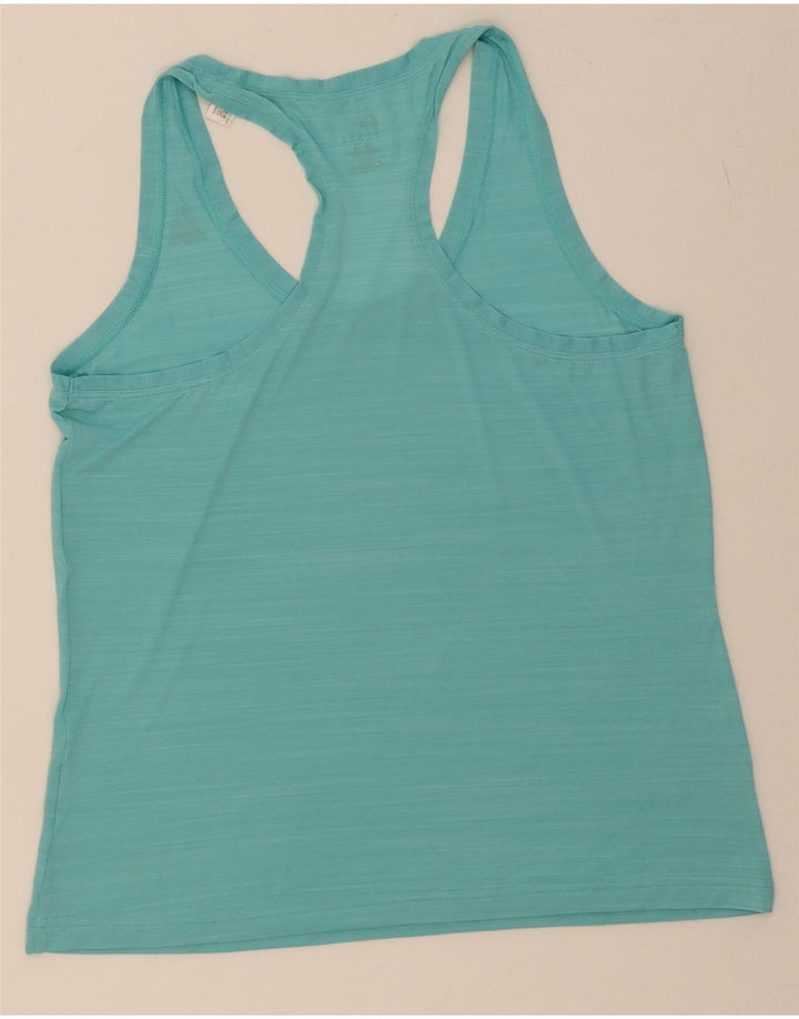 REEBOK Womens Vest Top UK 12/14 Medium Blue Flecked Vintage Reebok and Second-Hand Reebok from Messina Hembry 