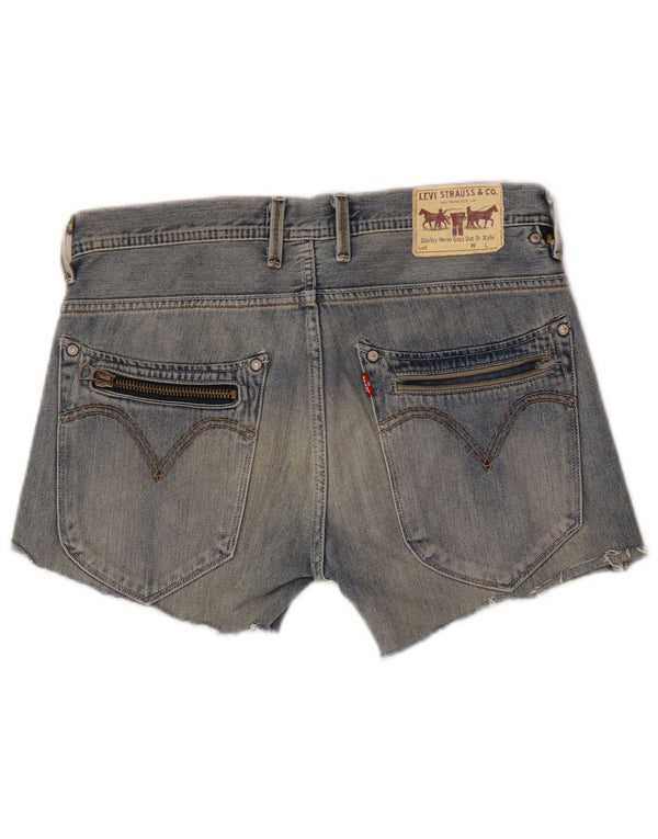 Pantaloncini di jeans Levi's 504 da donna W34 grandi blu
