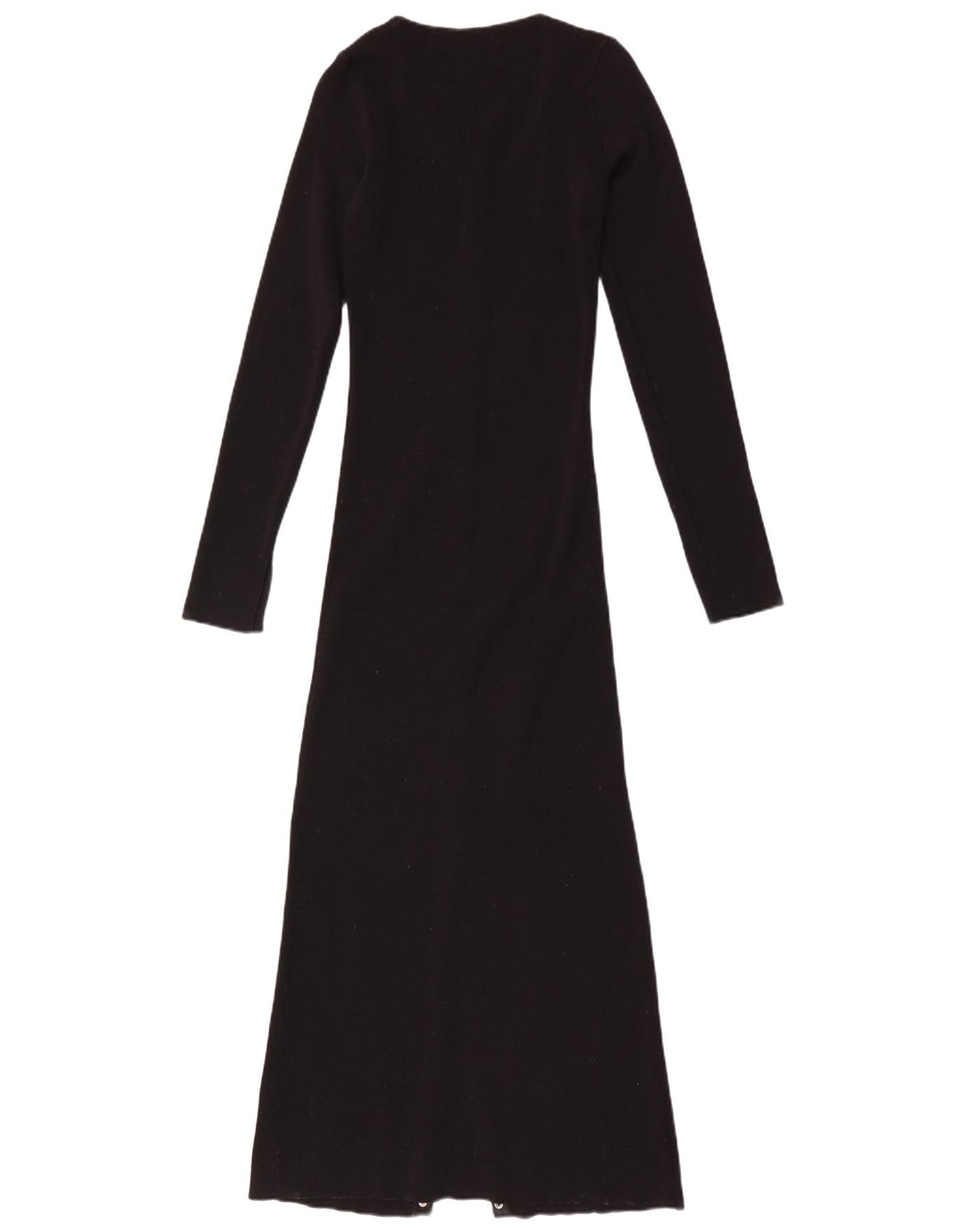 Vestito lungo a maniche lunghe da donna Zara UK 12 medio nero