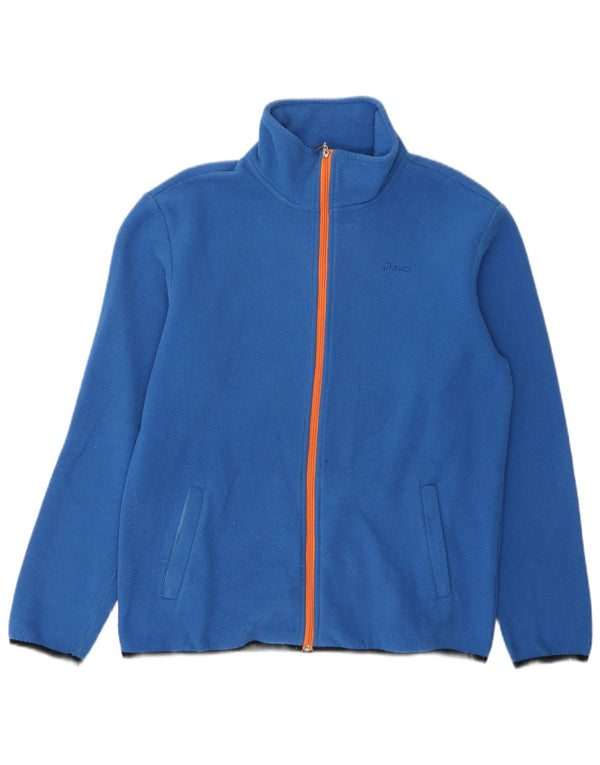Giacca in pile da uomo Asics UK 40 Large Blu in poliestere