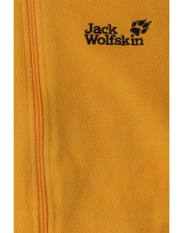 JACK WOLFSKIN Womens Fleece Jacket UK 14/16 Large Yellow Colourblock