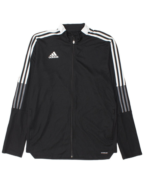 Giacca da tuta da uomo Adidas Aeroready, grande, in poliestere nero