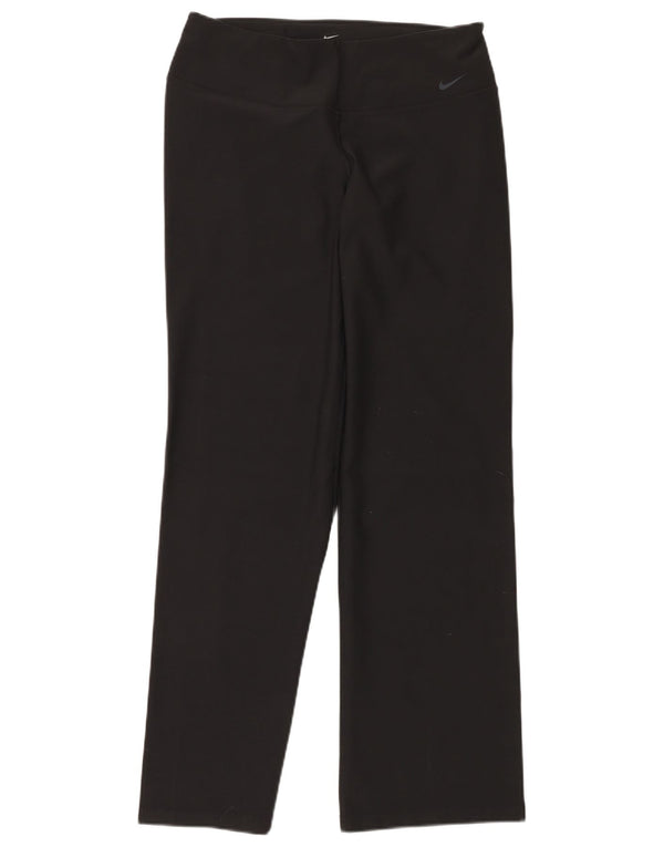 Pantaloni da tuta NIKE Dri Fit da donna UK 14 Large Nero Poliestere