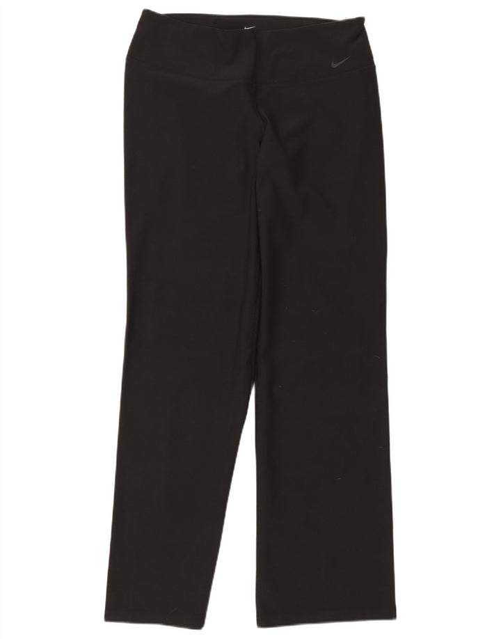 Pantaloni da tuta NIKE Dri Fit da donna UK 14 Large Nero Poliestere