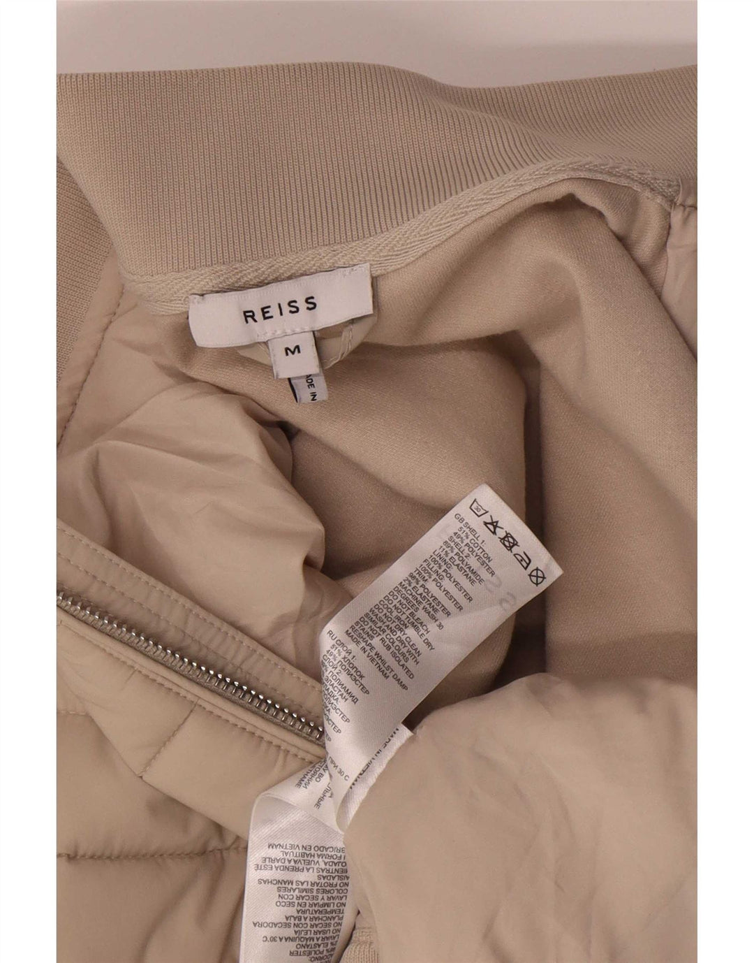 Giacca da ginnastica imbottita da uomo Reiss in cotone beige medio