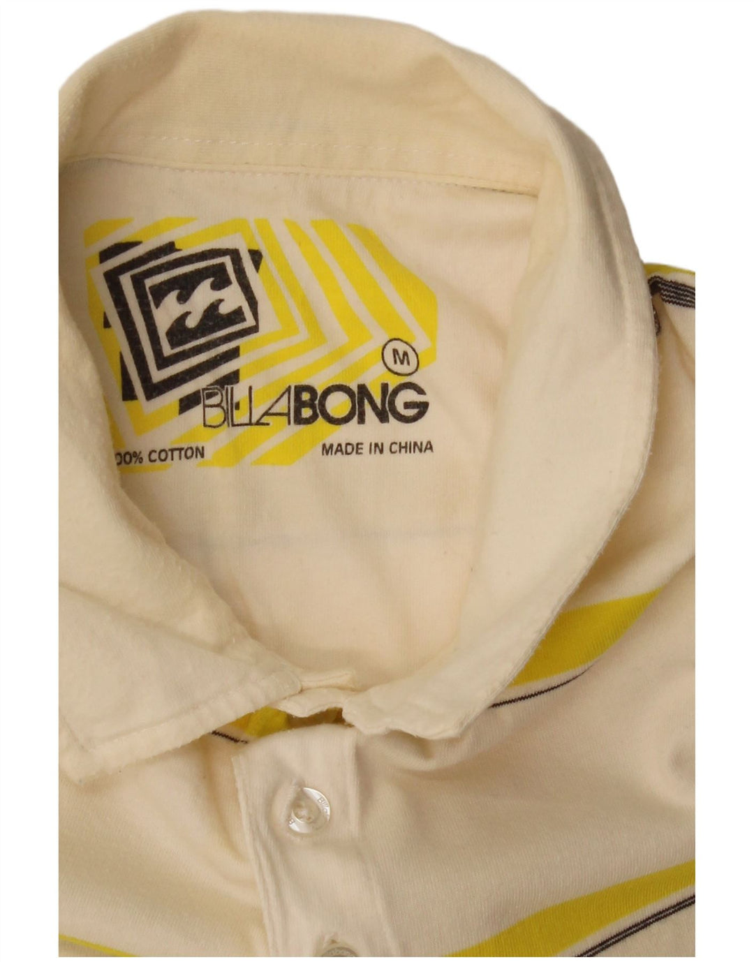 Polo da uomo BILLABONG in cotone a righe beige medio