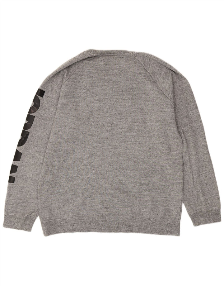 JORDAN Felpa con grafica da uomo Maglione grande in cotone grigio