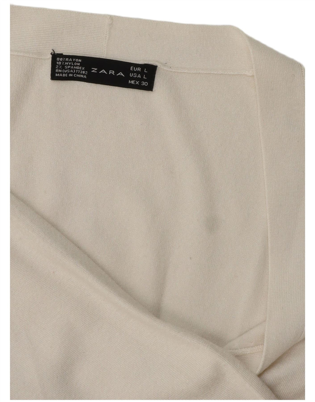 Maglione cardigan da donna Zara UK 16 grande rayon bianco