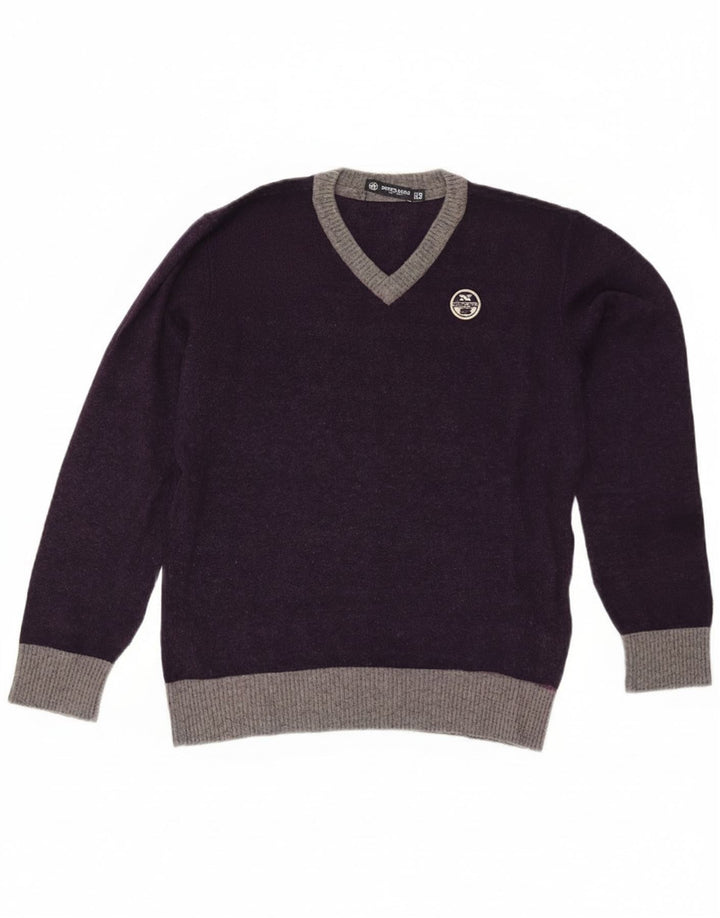 Maglione North Sails da bambino con scollo a V, 11-12 anni, in lana viola
