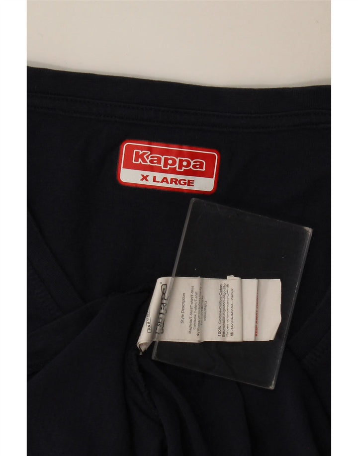 T-shirt grafica da donna Kappa Top UK 18 XL blu navy cotone