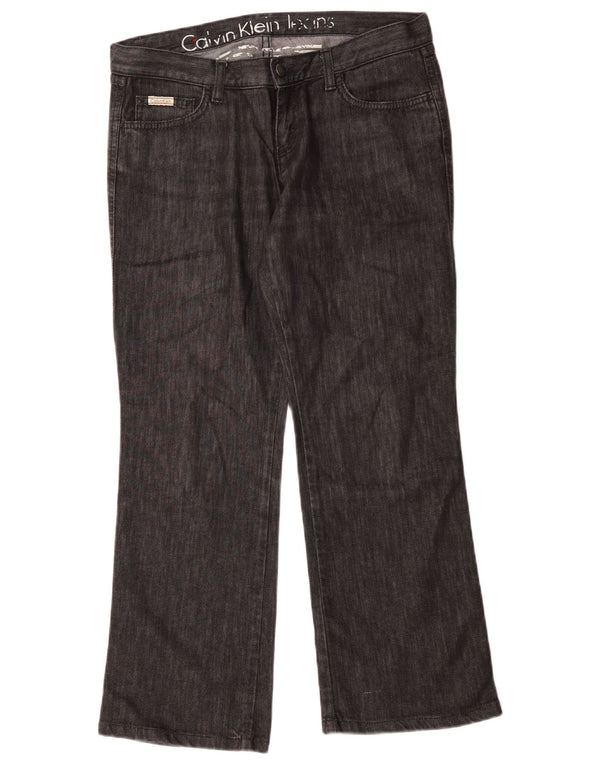 Jeans dritti da donna Calvin Klein W30 L28 cotone nero