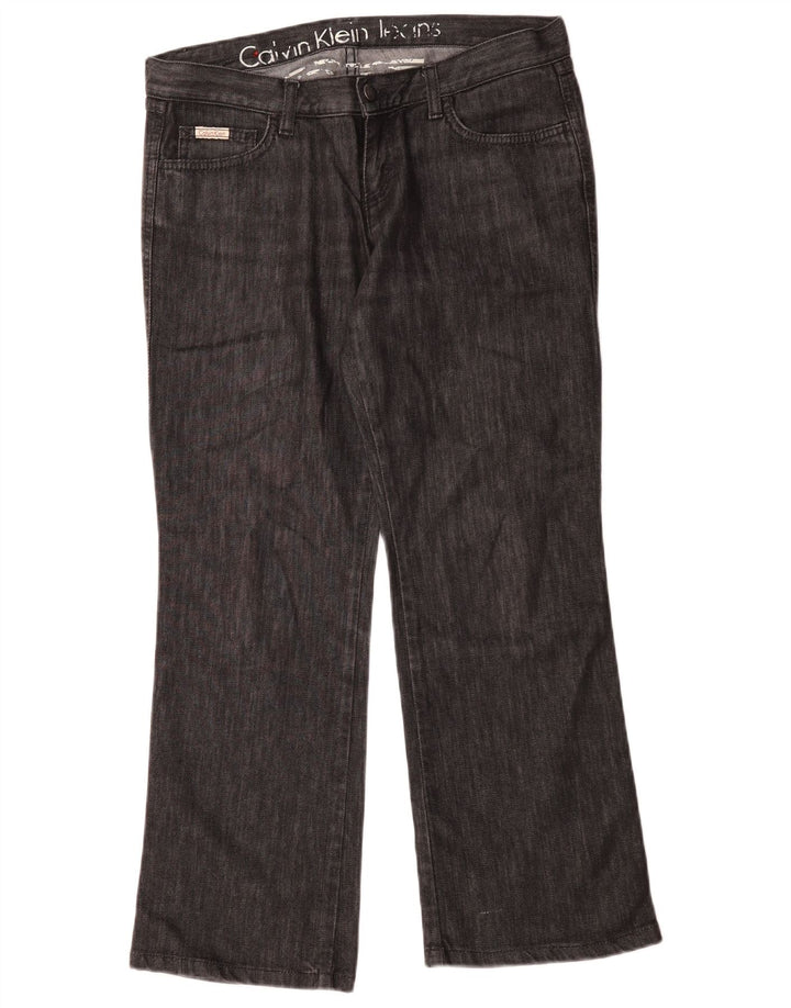 Jeans dritti da donna Calvin Klein W30 L28 cotone nero