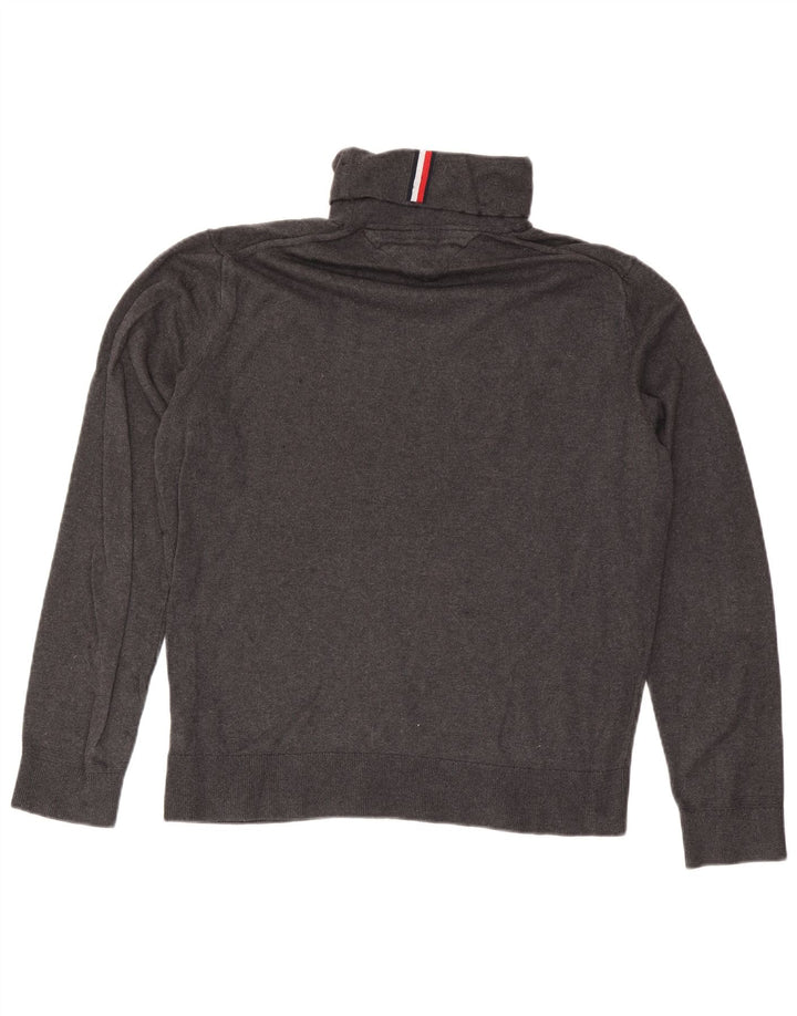 Maglione maglione a collo alto da uomo Tommy Hilfiger XL in cotone grigio