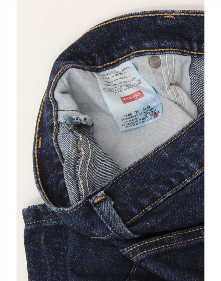 Jeans dritti da uomo Wrangler W38 L29 cotone blu navy