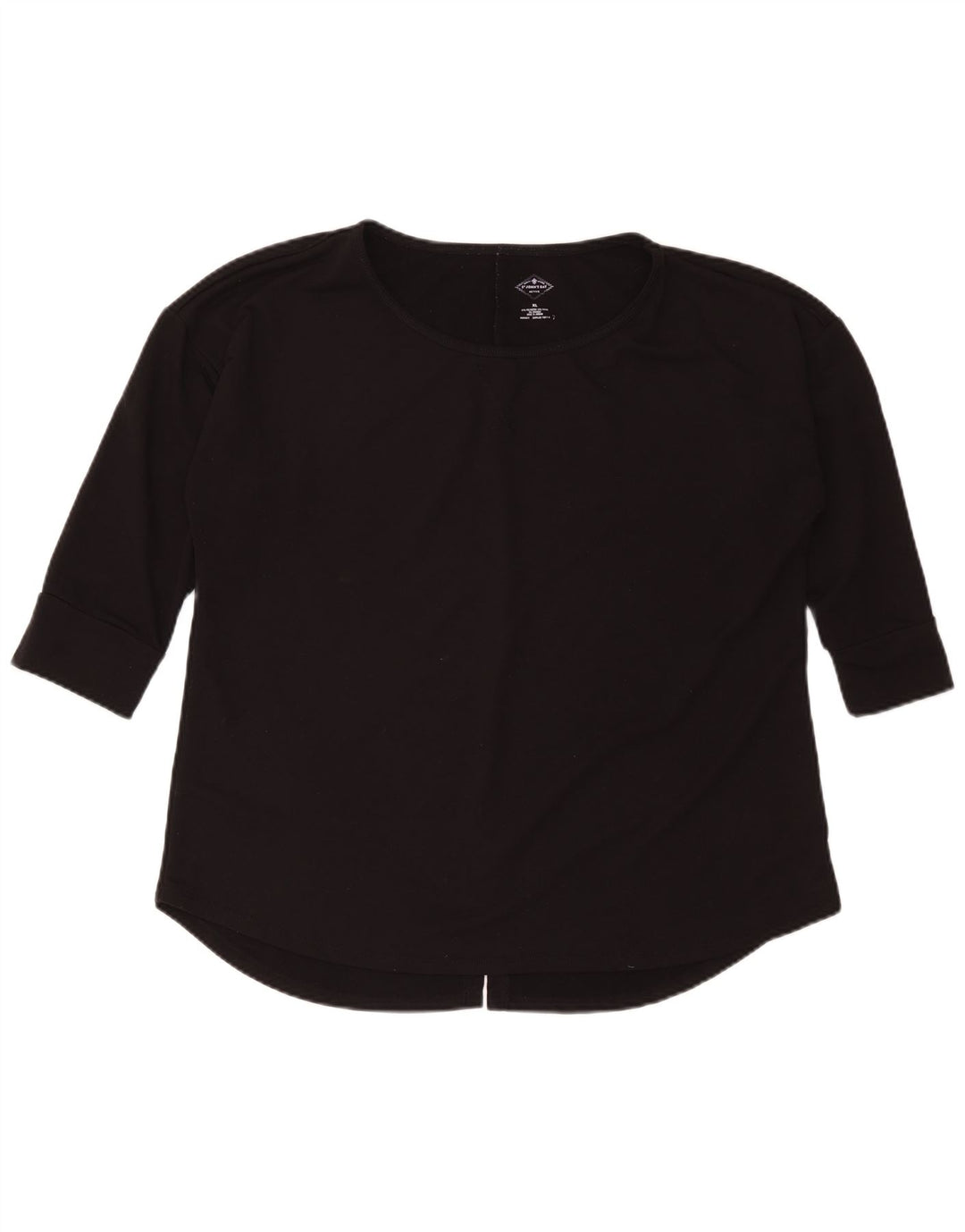 Top da donna St John's Bay manica 3/4 UK 18 XL poliestere nero