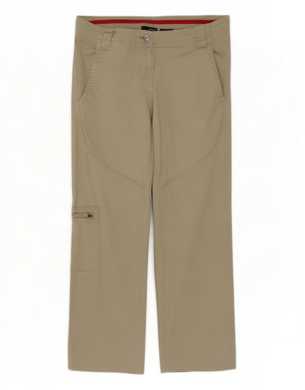 Pantaloni cargo dritti da donna Fila UK 14 Large W36 L26 cotone kaki